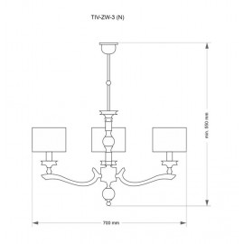 Люстра Kutek Mood TIVOLI TIV-ZW-3(N)